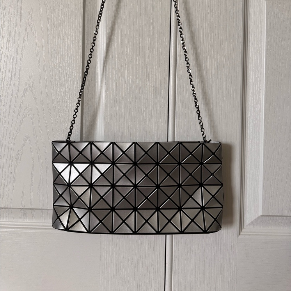 SILVER bao bao issey miyake shoulder bag with chain strap